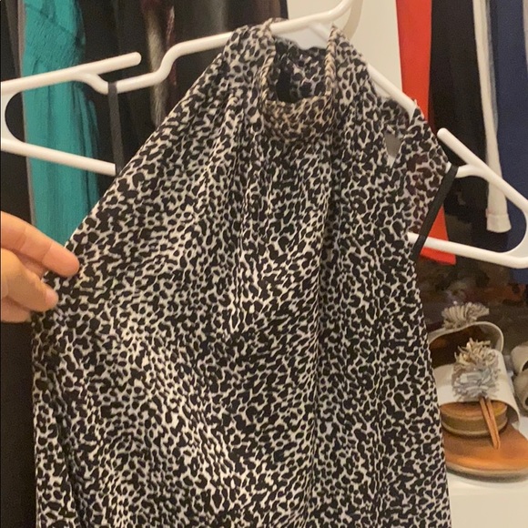 Dalmatian Chiffon Halter Dress - Picture 2 of 3